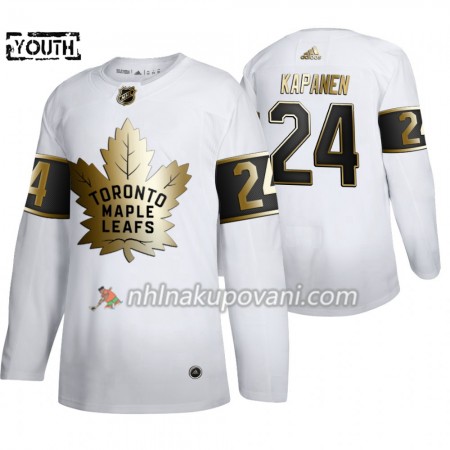 Toronto Maple Leafs Dresy Kasperi Kapanen 24 Adidas 2019-2020 Golden Edition Bílá Authentic - Dětské